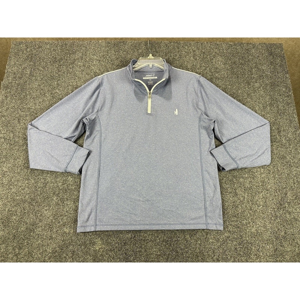 Johnnie O Prep Formance Lammie 1/4 Zip Pullover Shirt Size 16 Blue Lightweight - Picture 8 of 9